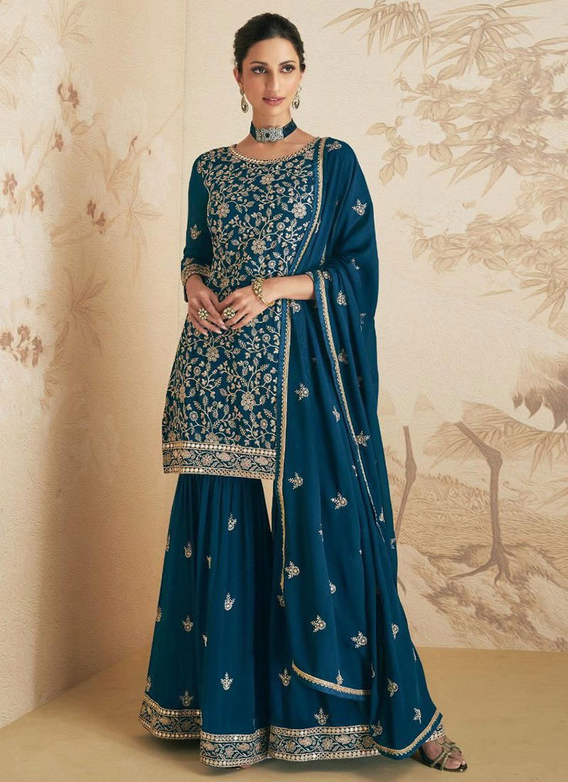 Elan Aashirwad Wedding Wear Wholesale Sharara Suits Catalog