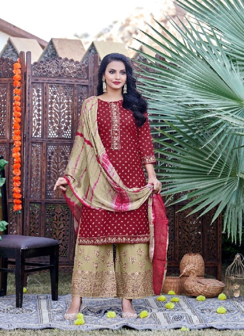 Kinti Odhani Vol 2 Wholesale Readymade Plazzo Suits Catalog