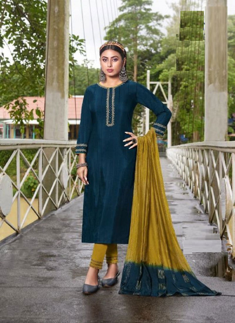  Ladies Flavour Safar Festive Wear Wholesale Kurti With Bottom Dupatta Collection 