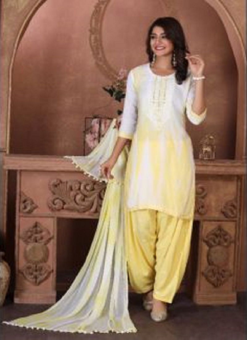 Manjeera Desi Kudi Rayon Patiyala Ready Made Wholesale Suit Collection