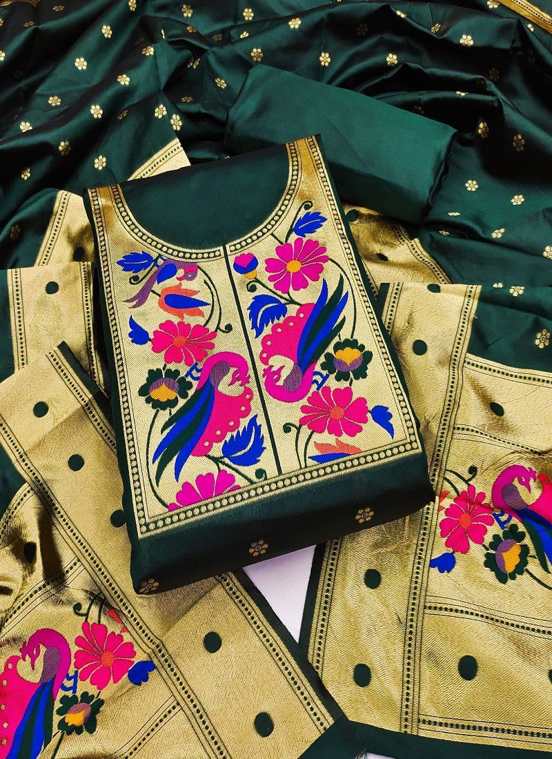 Paithani Suits 2 Colors Set Dress Material Catalog