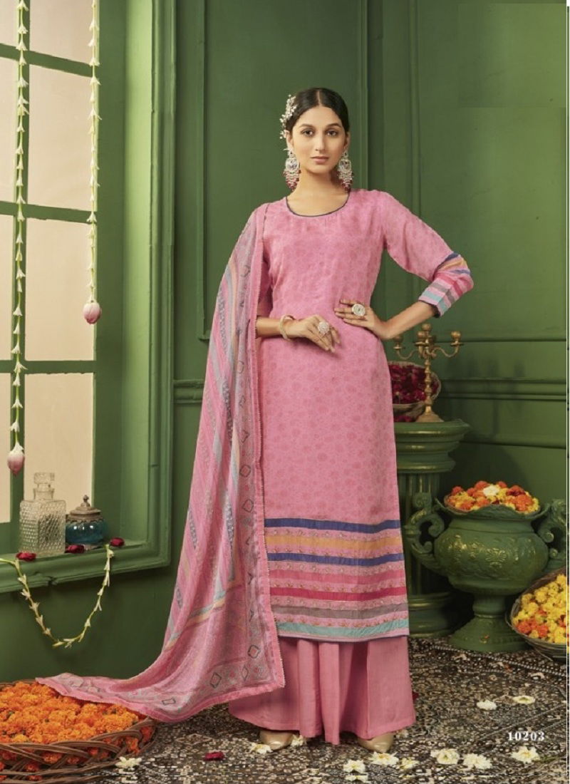 Four Dots Shrushti Function Wear Wholesale Plazzo Suits