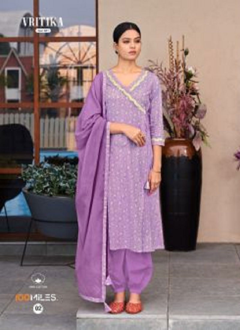 Vritika By 100 Miles Cotton Salwar Suits Catalog